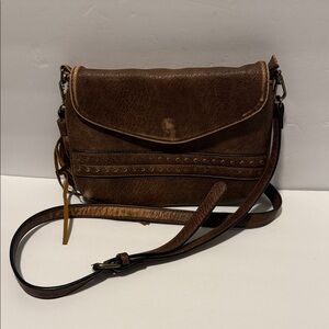 Chic Brown Leather Crossbody Bag